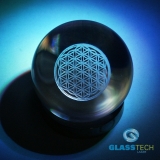 3D Flower of life in glass ball 80 mm