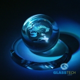 Crystal ball Cancer, 80 mm with the glass stand 120 mm