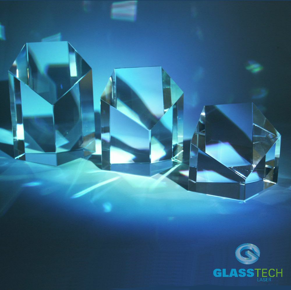 glass trophy-5 edges, size  104 mm