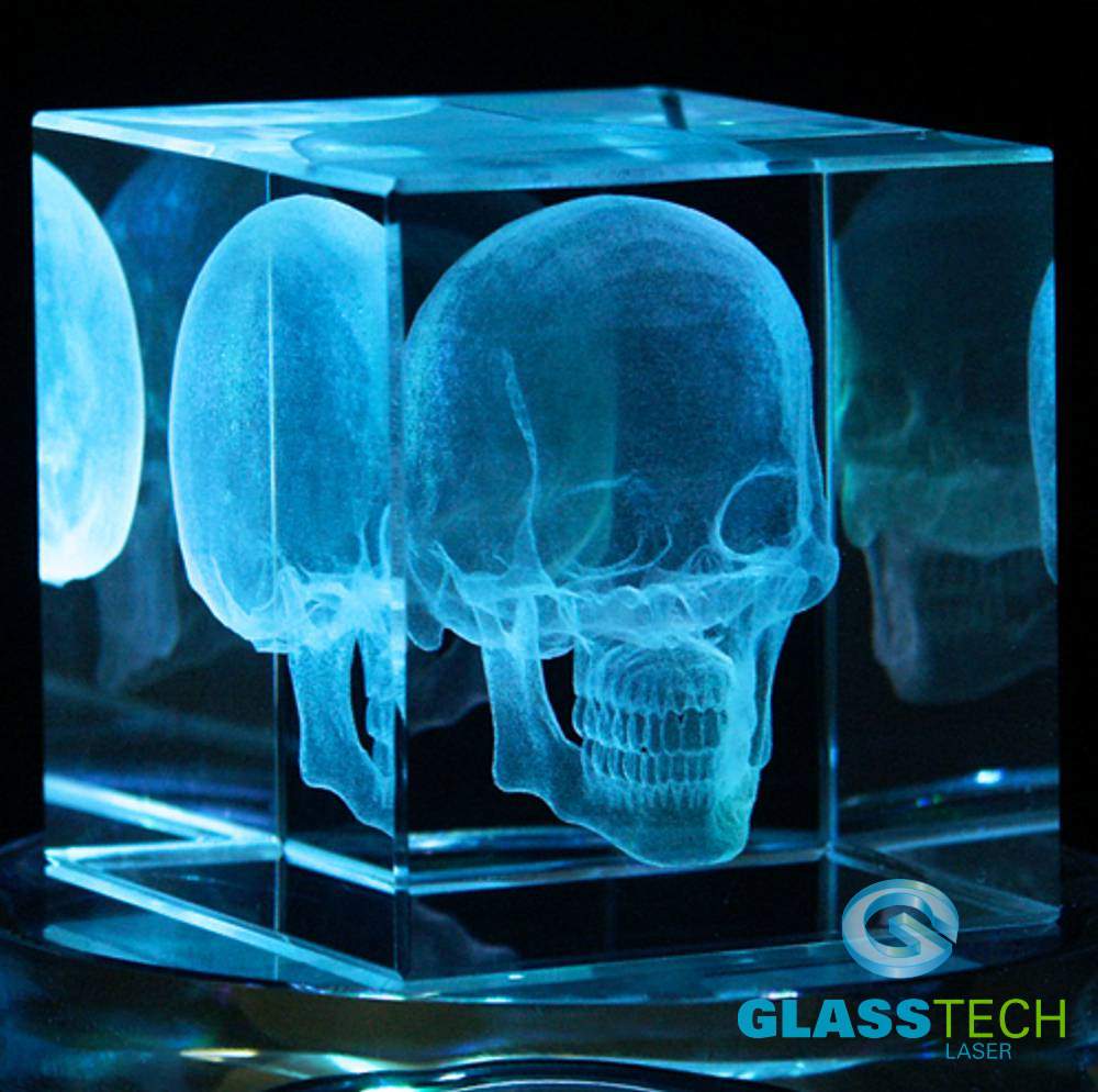 Skull in cube