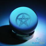 3D Pentragram in glass ball 80 mm
