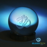 3D Om in glass ball 80 mm