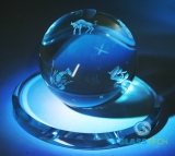 Crystal ball zodiac, 100 mm with the glass stand 150 mm