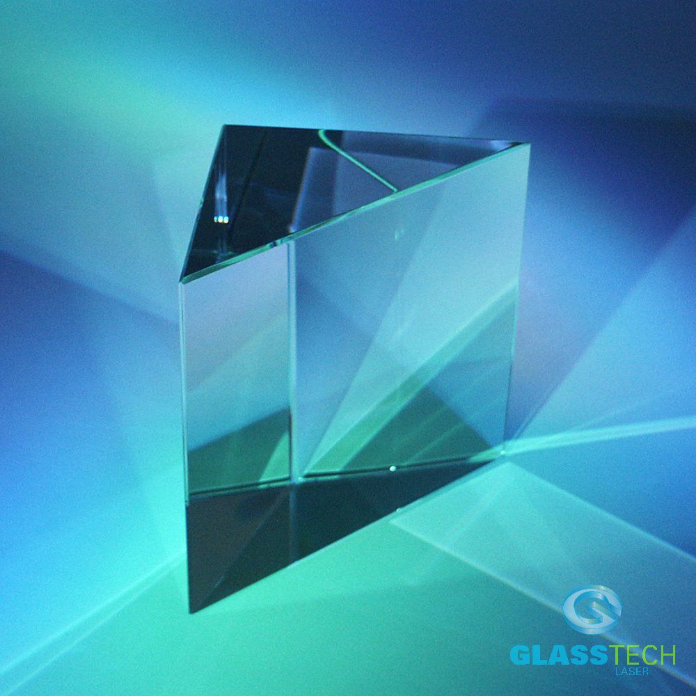 Glass prism triangle  middle 110 x 55 x 100 mm