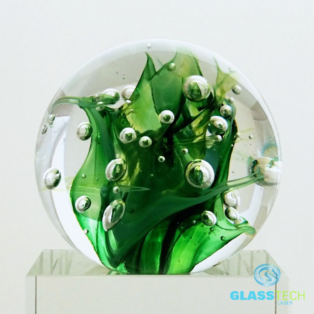 Paperweight Green veil 90 mm