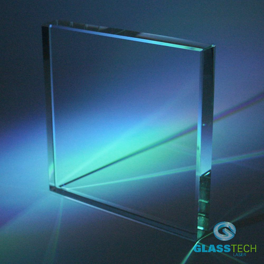 Glass plaque 110x 110 x 20 mm