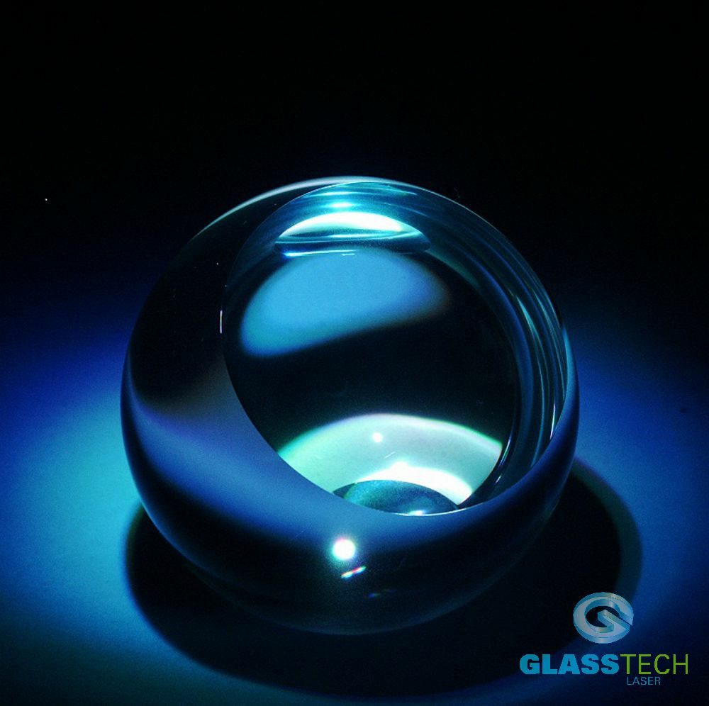 Glass ball 100 mm, 2 flats