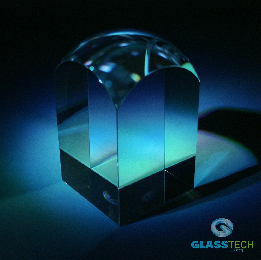 Glass block 50 x 50 x 80 mm rounded