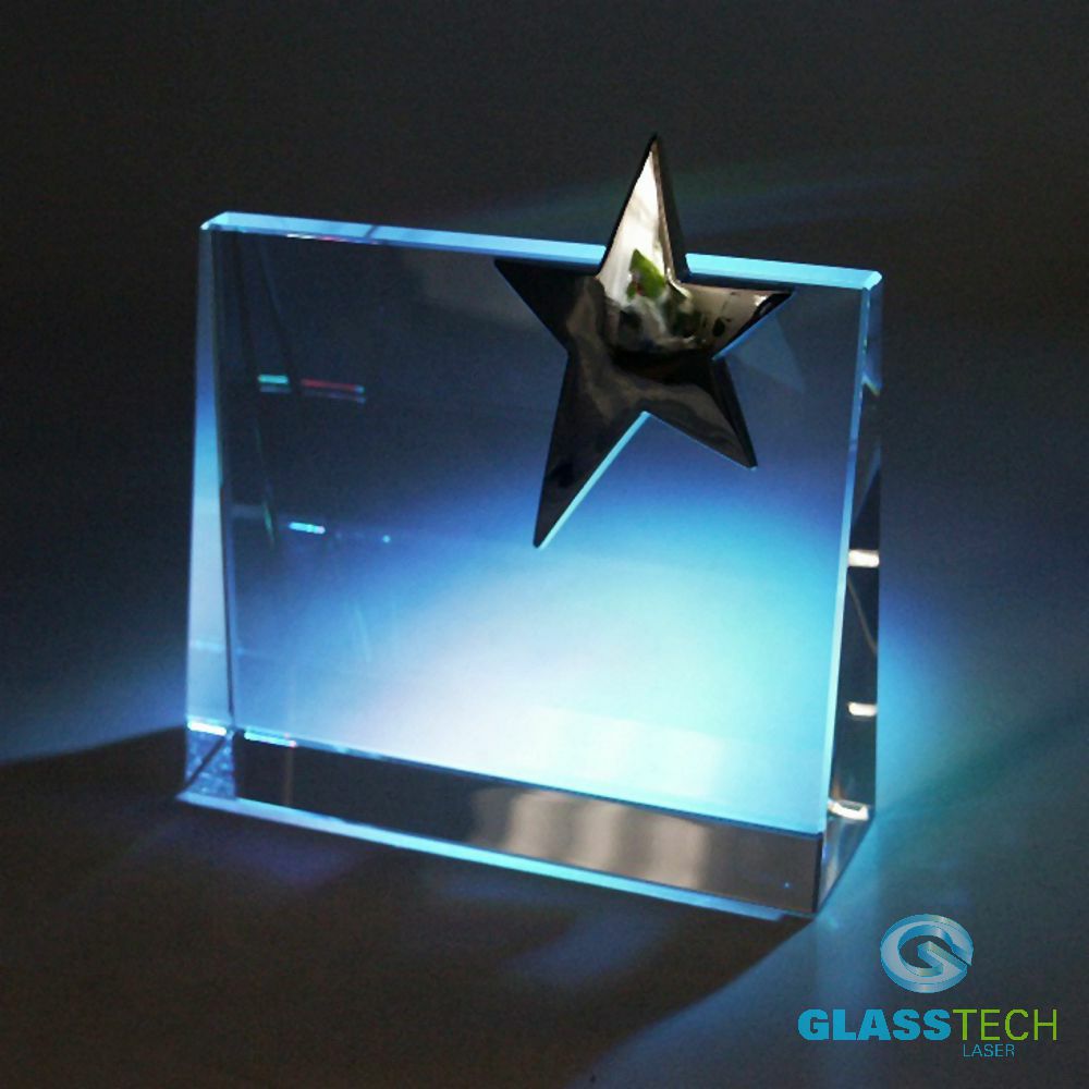Glass trophy - star -  SX