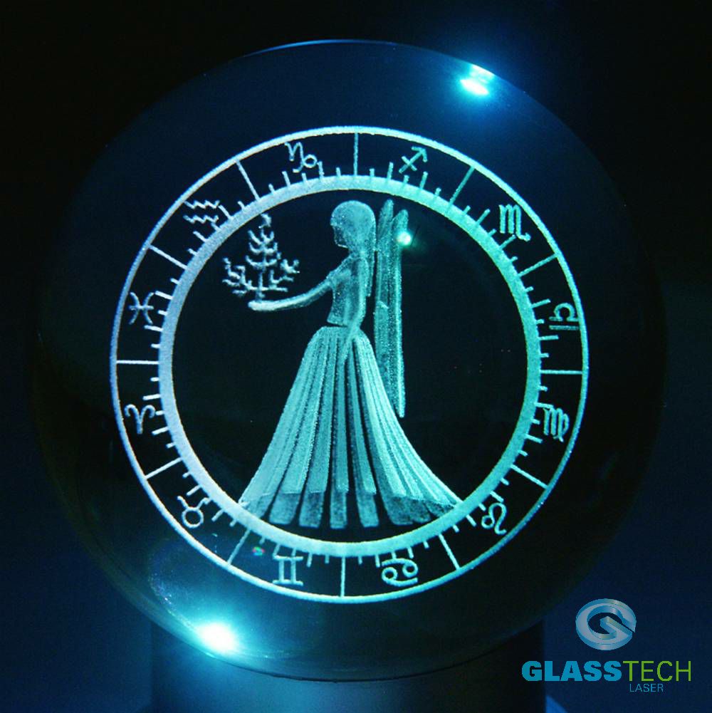 3D sign VIRGO - glass ball 100 mm
