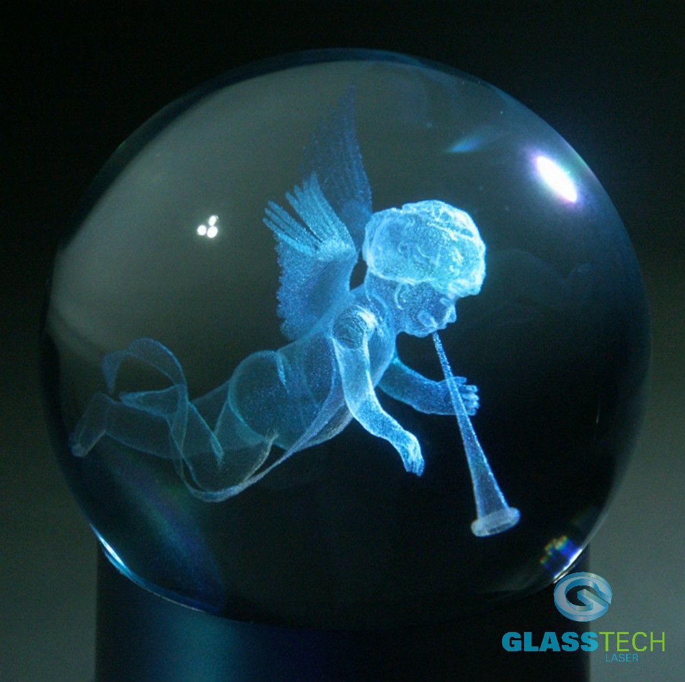 3D Angel Baby-glass ball 80 mm