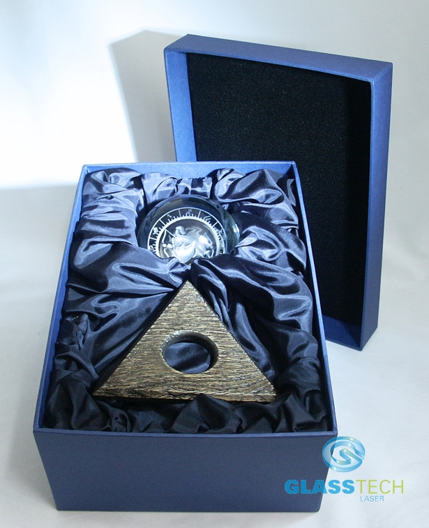 Deluxe set - 3D sign cancer - glass ball 100 mm