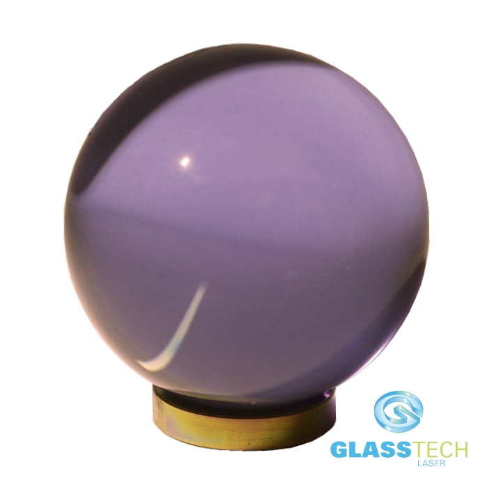 Rose glass ball 80 mm 