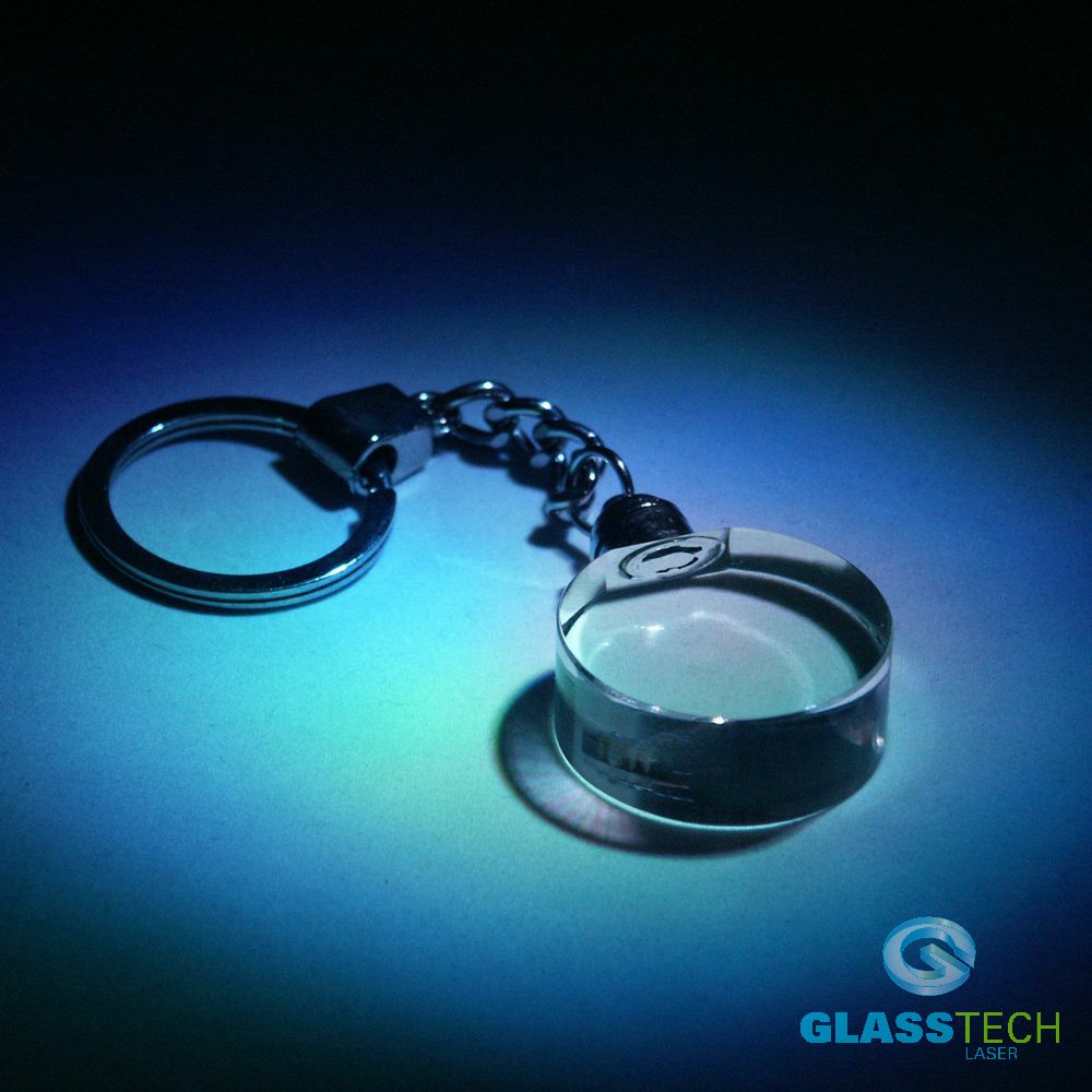 LED key ring - glass ellipse