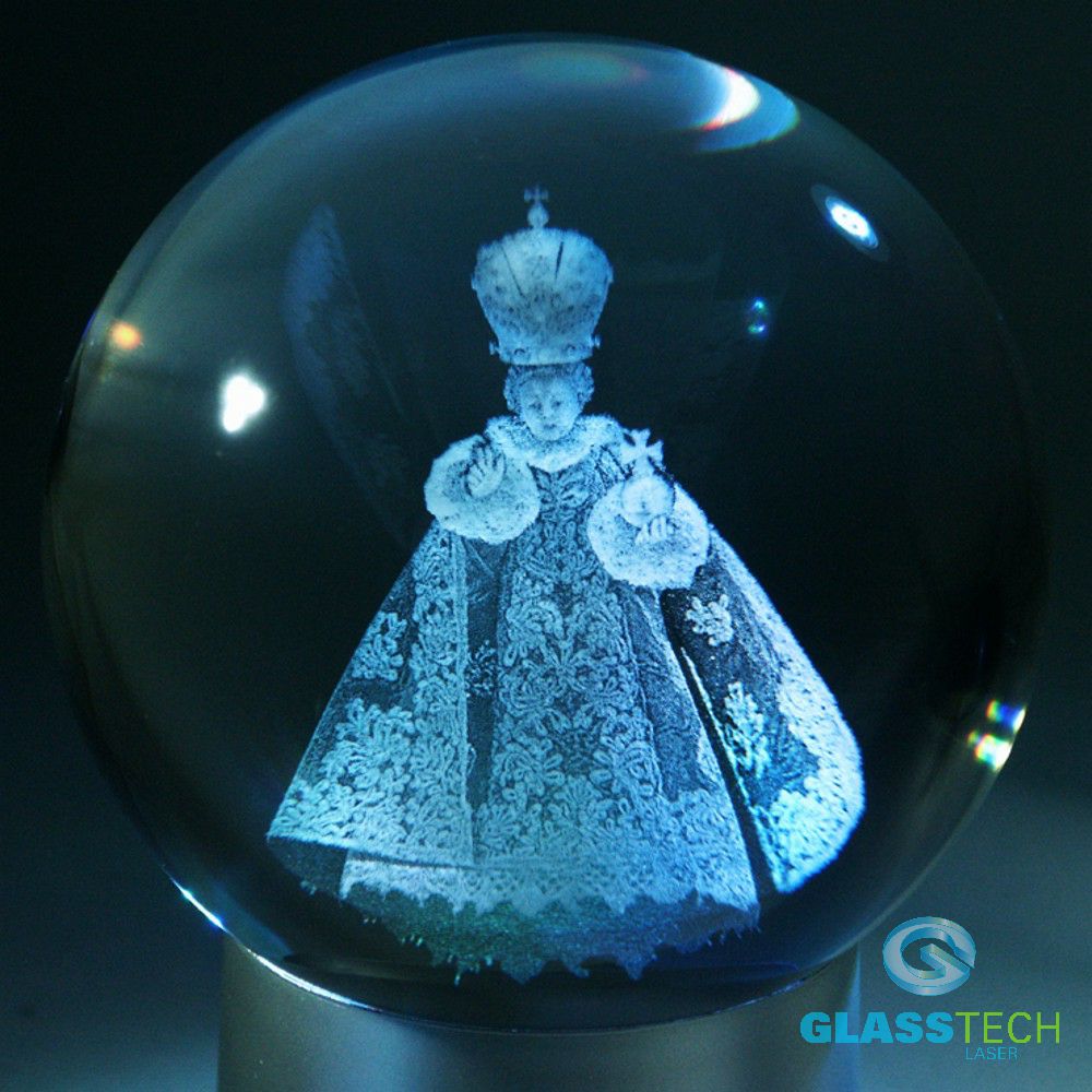 3D The Infant Jesus of Prague -glass ball 100 mm