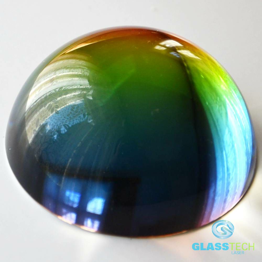 Rainbow Glass half ball 60 mm 