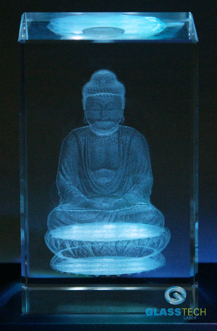 3D Buddha, block 50 x 50 x 80 mm